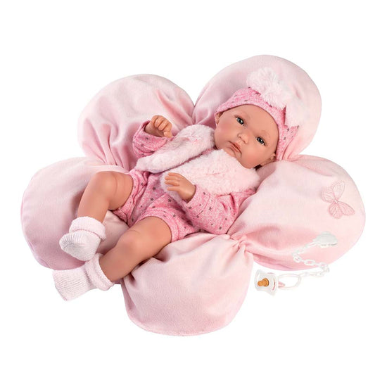 Llorens - Bimbo Doll With With Flower Cushion Clothing & Accessories - 35cm