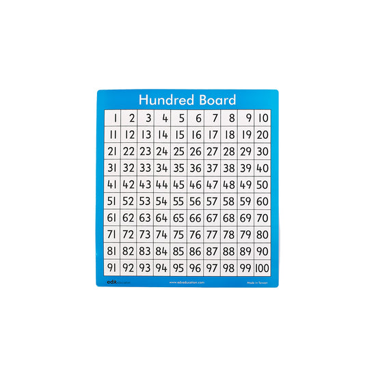 EDX Education - Hundred Board 30Pc 24 x 21cm D/Sided