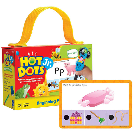 Educational Insights - Hot Dotsﾂｮ - Junior Card Set - Beginning Phonics