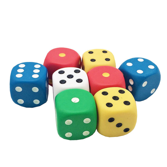 Greenbean Mathematics - Jumbo Dice Set of 8 pbag