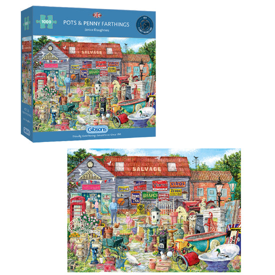 Gibsons - Pots & Penny Farthings - Jigsaw Puzzle - 1000pcs