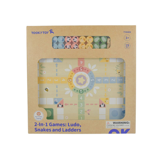 TookyToy - 2-in-1 Games - Ludo and Snakes & Ladders