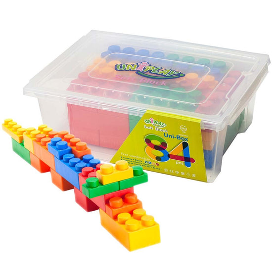 Create By Greenbean - Jumbo Soft Blocks - Mixed - 84pcs - Container