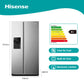Hisense 474L Side By Side Fridge Freezer Stainless Steel H690SSIDL