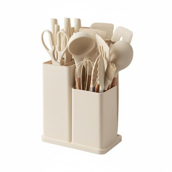 Kitchen Life 19 Piece Kitchen Utensil Set Cream
