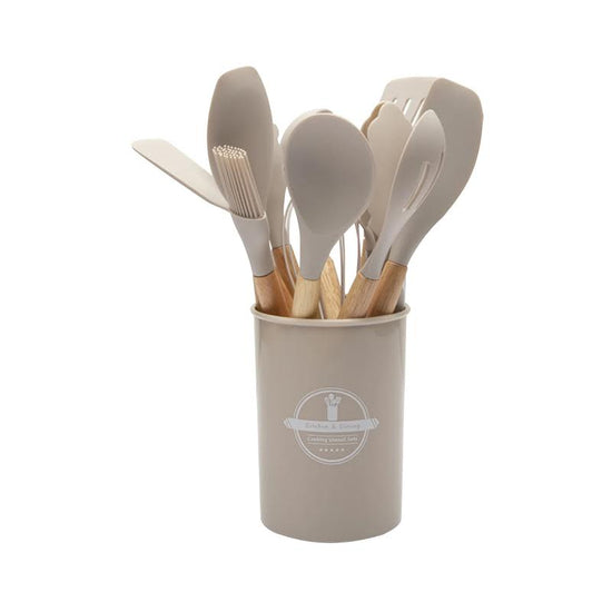 Kitchen Life 12 Piece Kitchen Utensil Set Khaki