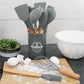 Kitchen Life 12 Piece Kitchen Utensil Set Light Grey