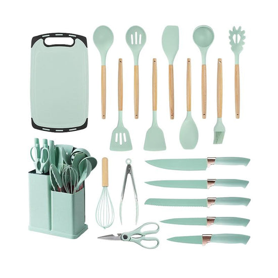 Kitchen Life 19 Piece Kitchen Utensil Set Teal
