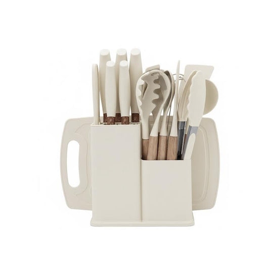 Kitchen Life 19 Piece Kitchen Utensil Set Cream