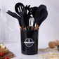 Kitchen Life 12 Piece Kitchen Utensil Set Black