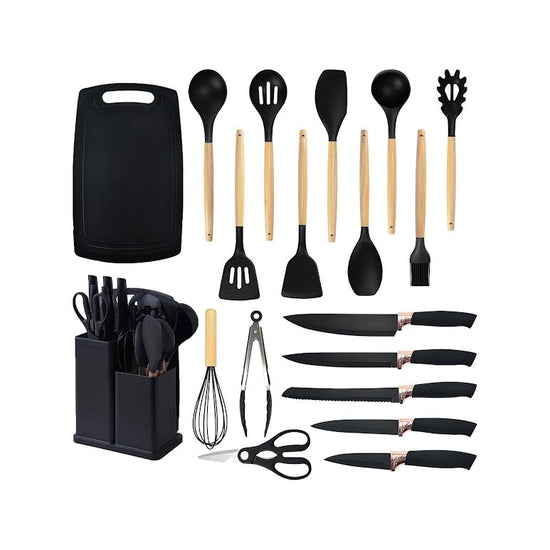 Kitchen Life 19 Piece Kitchen Utensil Set Black