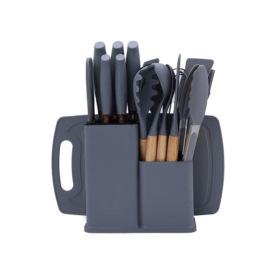 Kitchen Life 19 Piece Kitchen Utensil Set Dark Grey