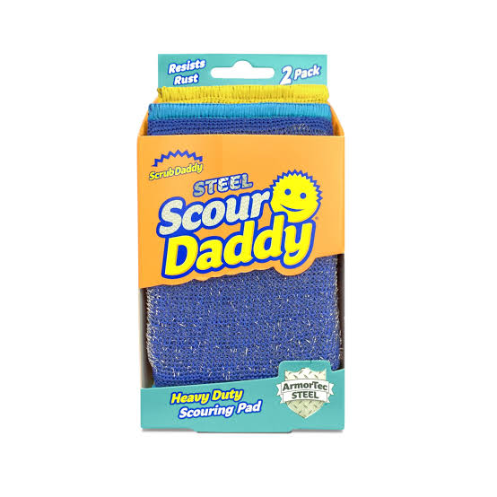 Scour Daddy Steel stainless steel scouring pads 2 pack