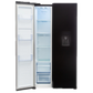 Defy 496Lt Black Glass Side by Side WD Fridge DFF456