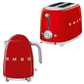 Smeg Retro 1.7l Kettle & 2 Slice Toaster Red Combo KLF03RDSA + TSF01RDSA