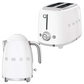 Smeg Retro 1.7l Kettle & 2 Slice Toaster White Combo KLF03WHSA + TSF01WHSA