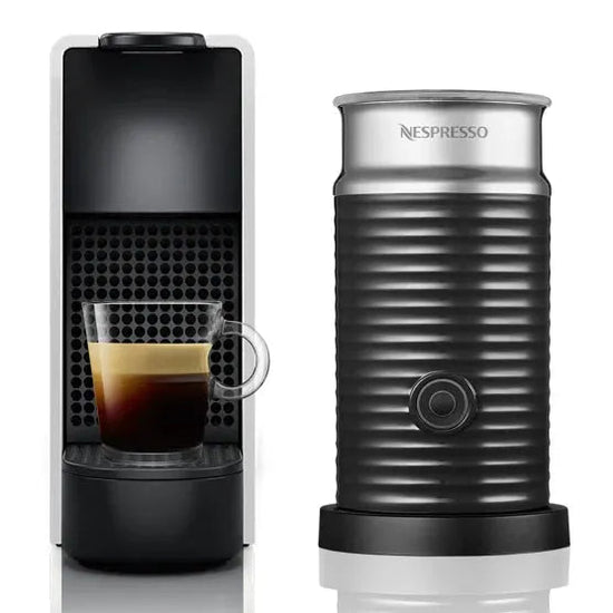 Nespresso Essenza Mini + Aeroccino Milk Frother Silver 90009435