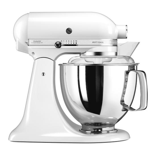 KitchenAid Artisan 4.8L Stand Mixer White Gloss 5KSM175PSEWH