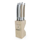 Andre Verdier Steak Knife Set with Stand, 6-Piece Twill