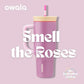 Owala 40oz Stainless Steel Travel Mug with Straw 1.1L Roses