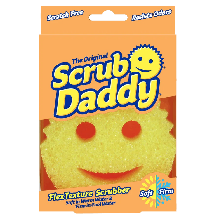 Scrub Daddy Original yellow smiley-face scrubbing sponge