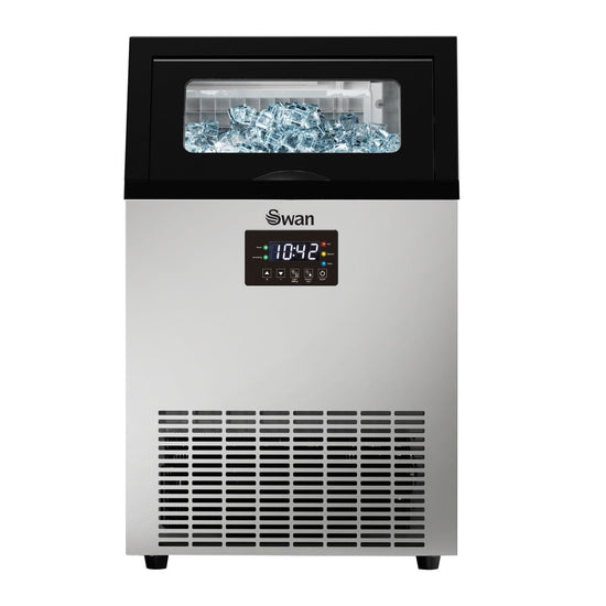 Swan Silver Plumbed-In Commercial Ice Maker SIM50S