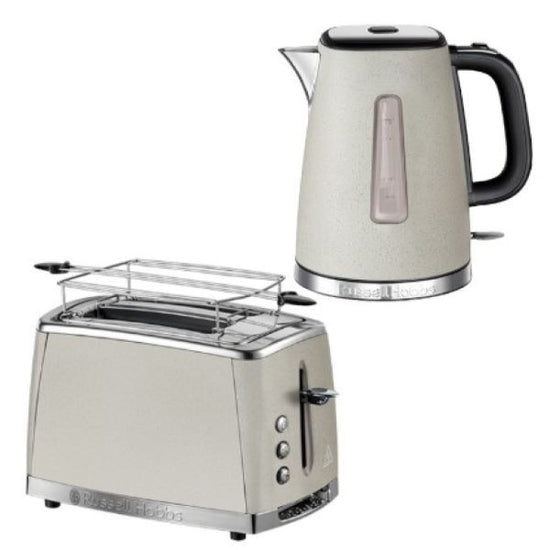 Russell Hobbs Luna 2 Slice Toaster and Kettle Set Stone
