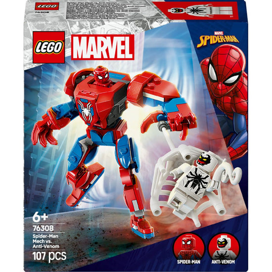 LEGO® Marvel Spider-Man Mech vs. Anti-Venom Buildable Toy Figure Set 76308