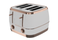 Beko Cosmopolis 4 Slice Toaster White Rose Gold TAM8402W