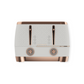 Beko Cosmopolis 4 Slice Toaster White Rose Gold TAM8402W