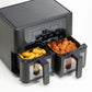 Kenwood - 9L kHealthy Dual Basket Air Fryer with Window- HFG95.000BK
