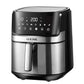 Goldair 6.5L Stainless Steel Digital Air Fryer - Black and Silver GAF-6501