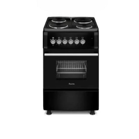 Ferre 500mm Black 4 Plate Electric Free Standing Oven F5C04E3.T.B