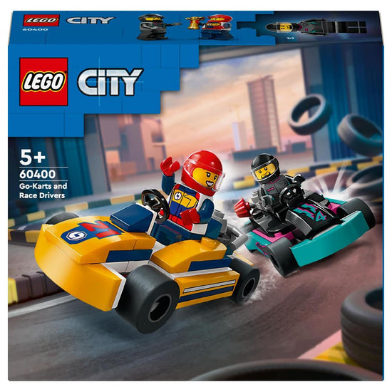 LEGO® City Go-Karts and Race Drivers 60400 Building Toy Cars - 99 Pieces