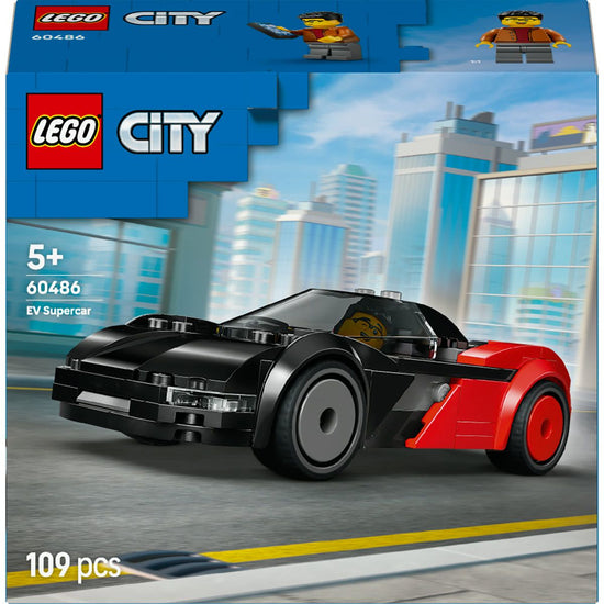 LEGO® City EV Supercar Toy Building Kit and Minifigure 60486