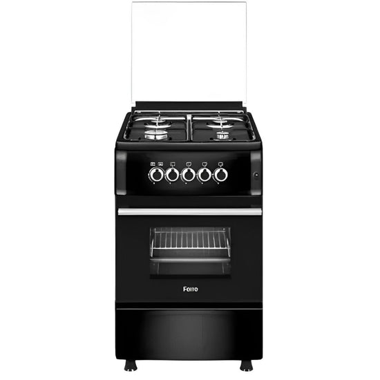 Ferre 50x60 Free Standing Gas Cooker Black- F5S40G2.B
