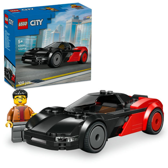 LEGO® City EV Supercar Toy Building Kit and Minifigure 60486
