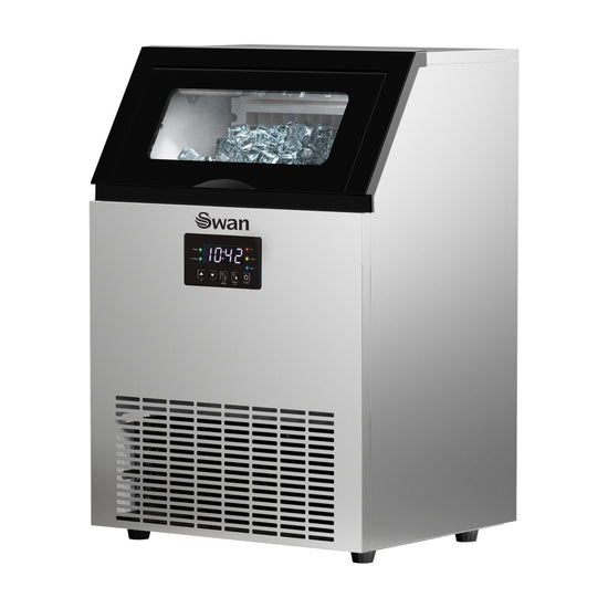 Swan Silver Plumbed-In Commercial Ice Maker SIM50S