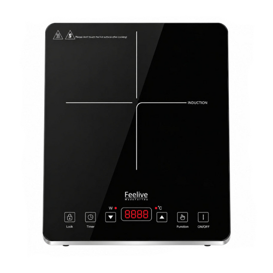 Feelive 2000W Portable Induction Cooktop Touch Control Black 20CB16T