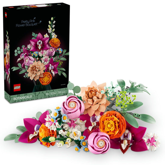 Lego Icons Botanicals Pretty Pink Flower Bouquet Floral Decor 10342