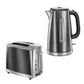 Russell Hobbs Luna 2 Slice Toaster and Kettle Set Moonlight Grey