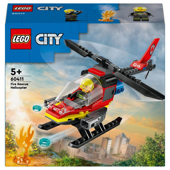 LEGO® City Fire Rescue Helicopter Building Toy Set 85 Pieces 60411