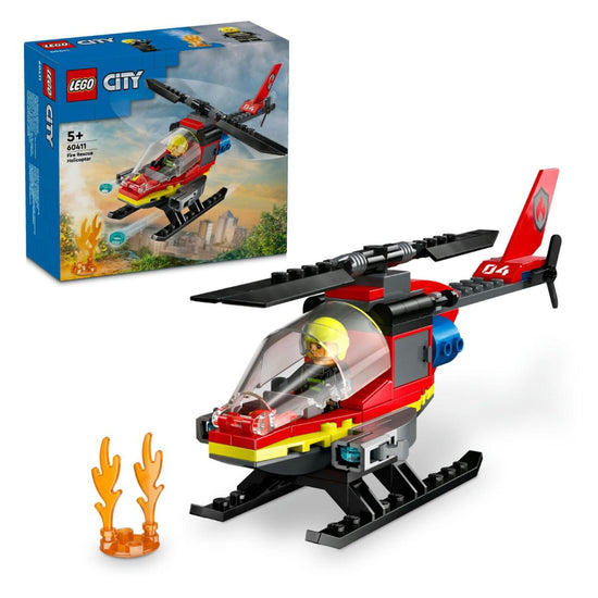 LEGO® City Fire Rescue Helicopter Building Toy Set 85 Pieces 60411