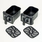 Kenwood - 9L kHealthy Dual Basket Air Fryer with Window- HFG95.000BK