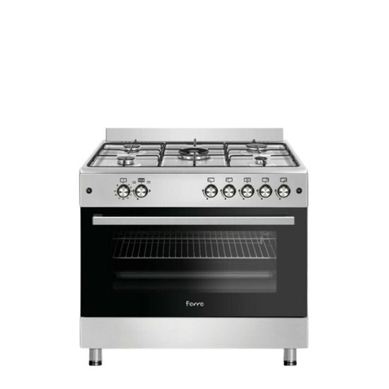 Ferre 60cm 5 Gas Burner With Wok Gas Oven Stainless Steel F9SG50G2-HI
