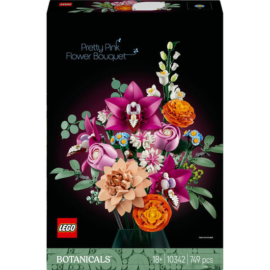 Lego Icons Botanicals Pretty Pink Flower Bouquet Floral Decor 10342