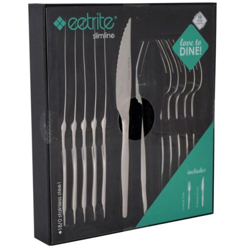 Eetrite Slimline Steak Knife & Fork Set, 12pc SL/12SKSF