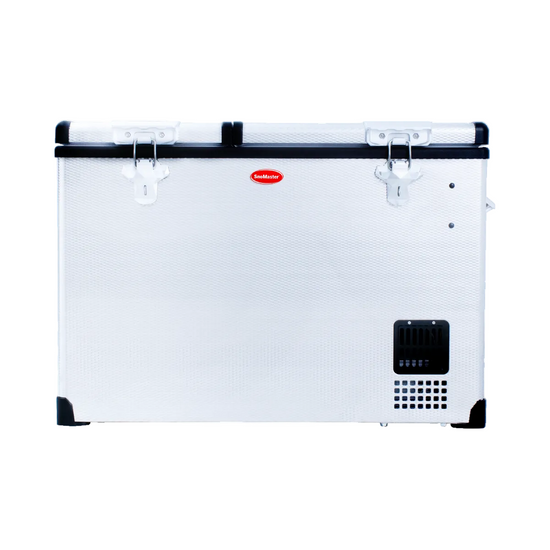 Snomaster 56lt Dual compartment Stainless Steel Fridge/Freezer - SMDZ-CL56D