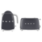 Smeg Retro 1.7l Kettle & 2 Slice Toaster Slate Grey Combo KLF03GRSA + TSF01GRSA
