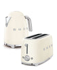 Smeg Retro 1.7l Kettle & 2 Slice Toaster Cream Combo KLF03CRSA + TSF01CRSA
